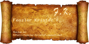 Feszler Kristóf névjegykártya