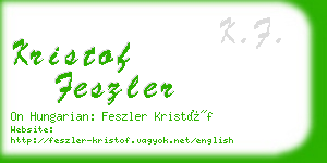 kristof feszler business card